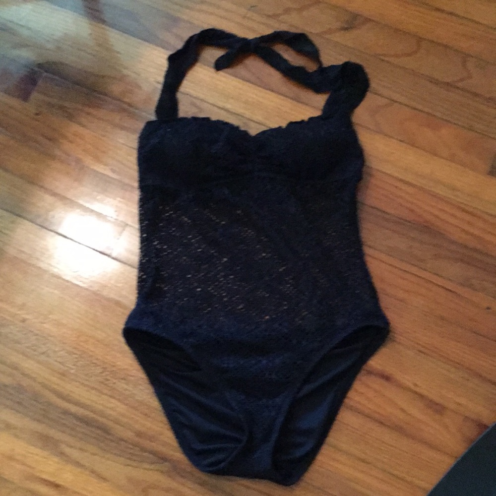 Mossimo black crochet swimsuit